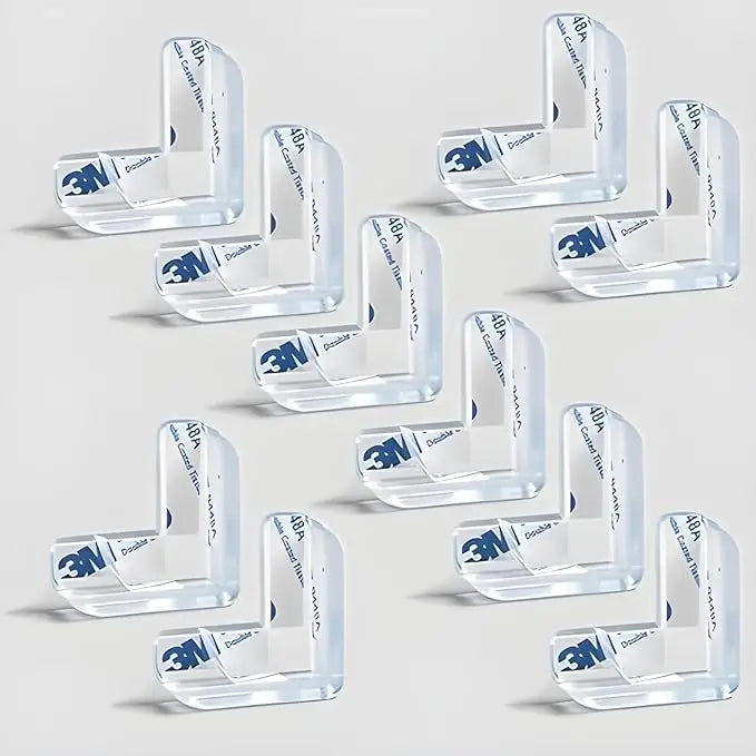 Baby Corner Protectors – 12-Pack Transparent Silicone Edge Guards | Child Safety