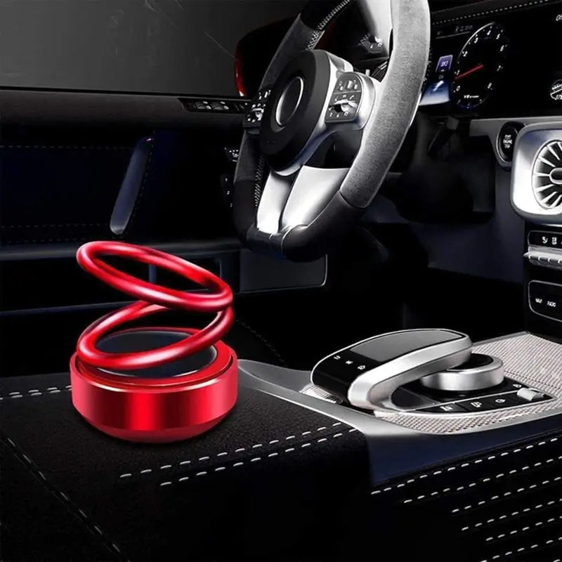 Solar Car Aroma Diffuser | 360° Rotating Air Freshener – No Battery, Solar Powered