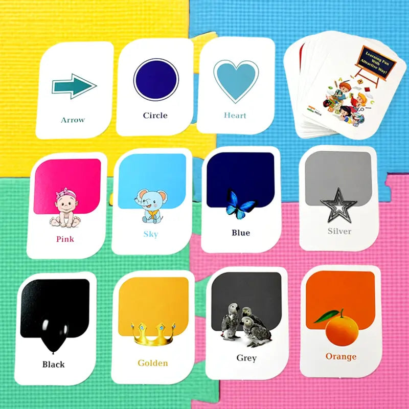 KidKraft Colour &amp; Shape Flashcards – 32-Piece Preschool Learning Set for Toddlers